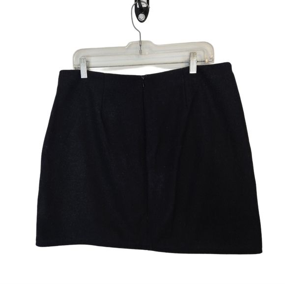 Vintage Y2K Gap Wool Skirt Black Mini Zip Pocket Size 10 Preppy Classic - Picture 2 of 4